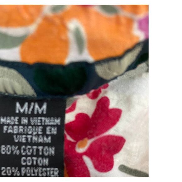 Age of Wisdom Pearl Snap Checkered Shirt Contrasting Floral Collar - Medium - Picture 9 of 10